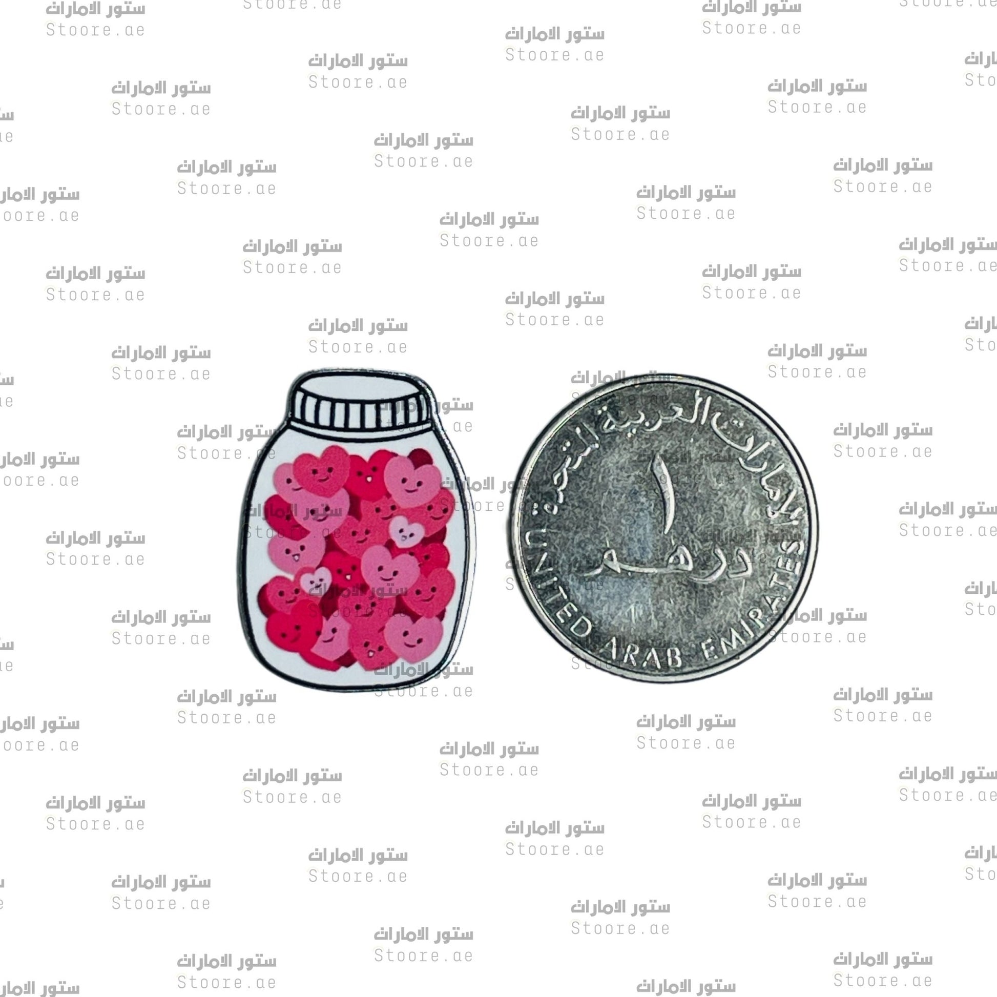 Badge Jar with Love Hearts
