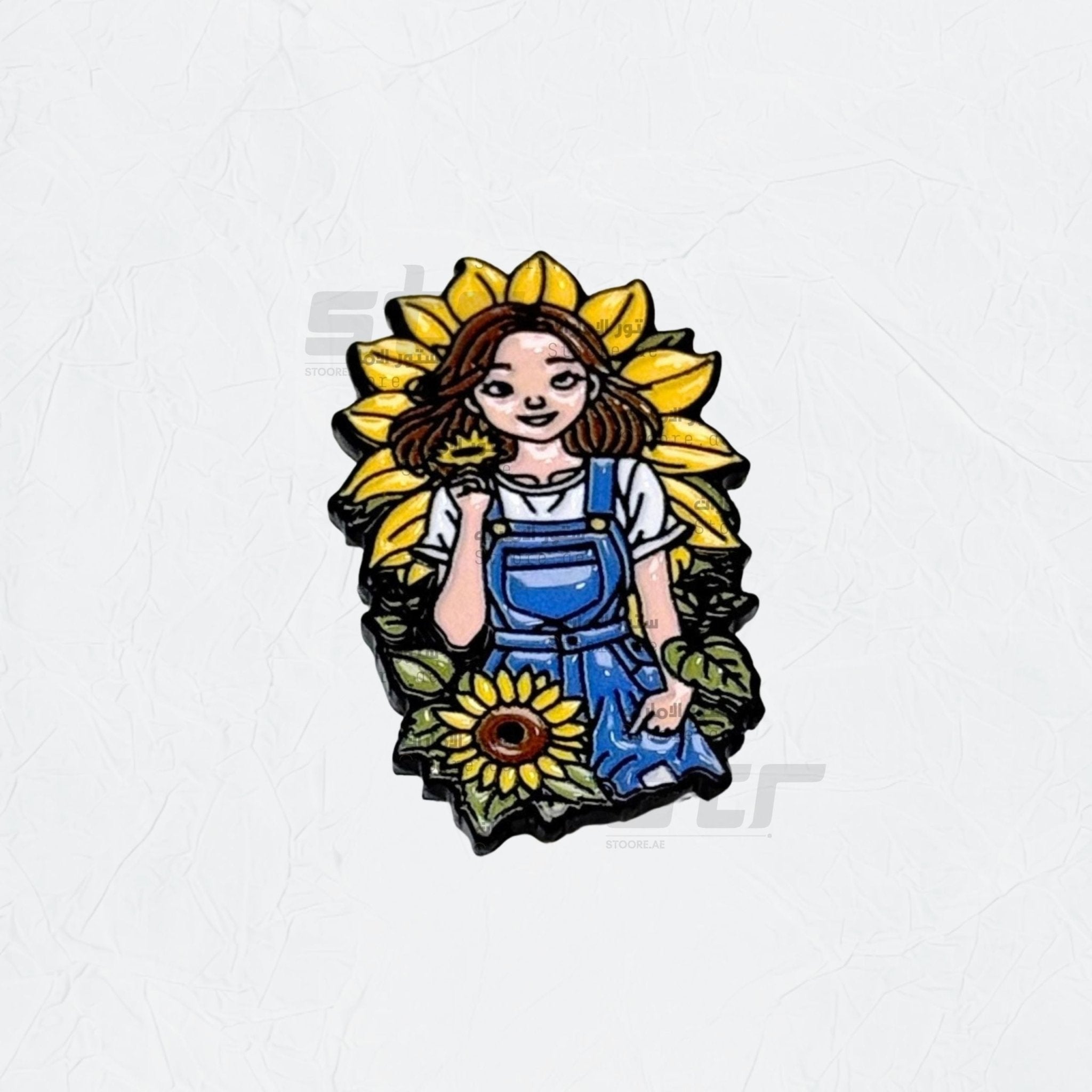 Badge Lady with Flower