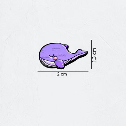 Badge Lavender Whale