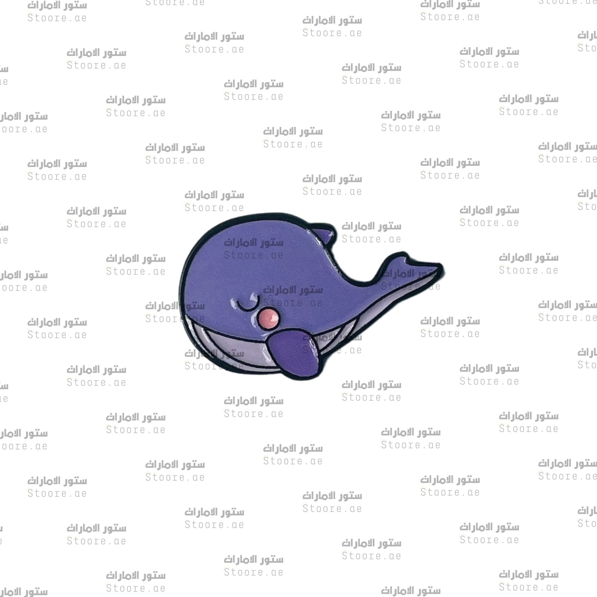Badge Lavender Whale