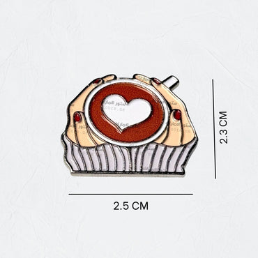 Badge Love Coffee Art