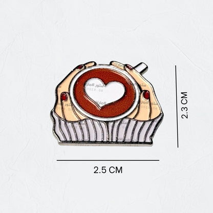 Badge Love Coffee Art