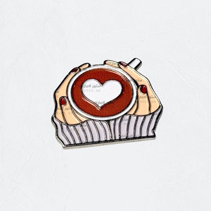 Badge Love Coffee Art