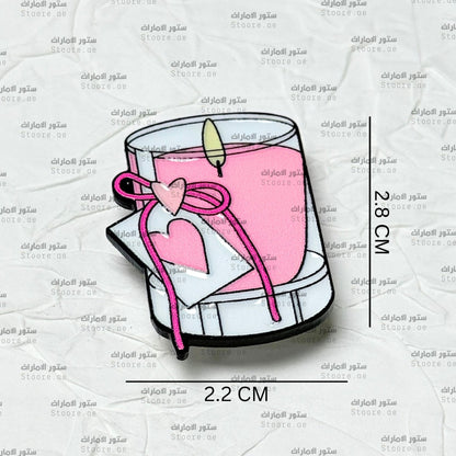 Badge Pink Candle - 1