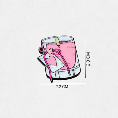 Badge Pink Candle - 1
