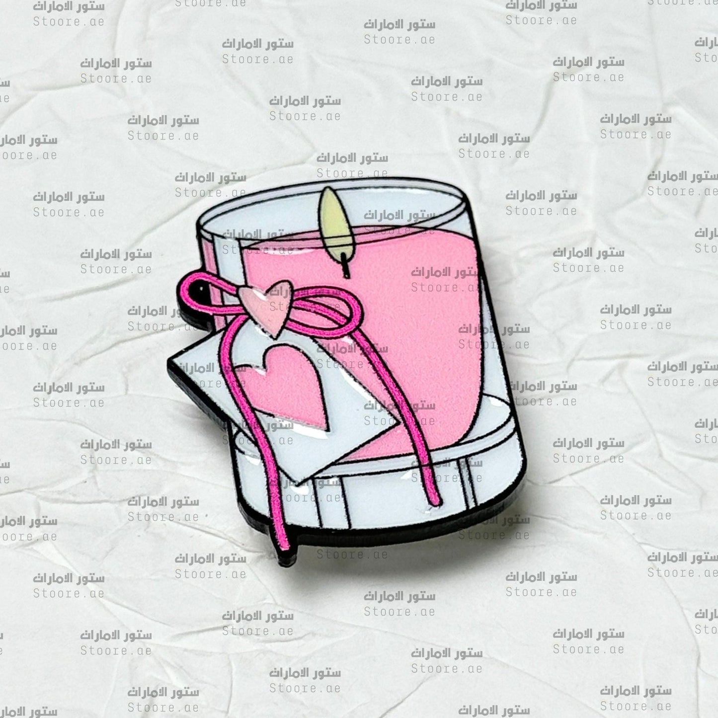 Badge Pink Candle - 1