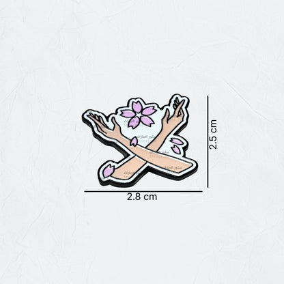 Badge Pink Flower - 1