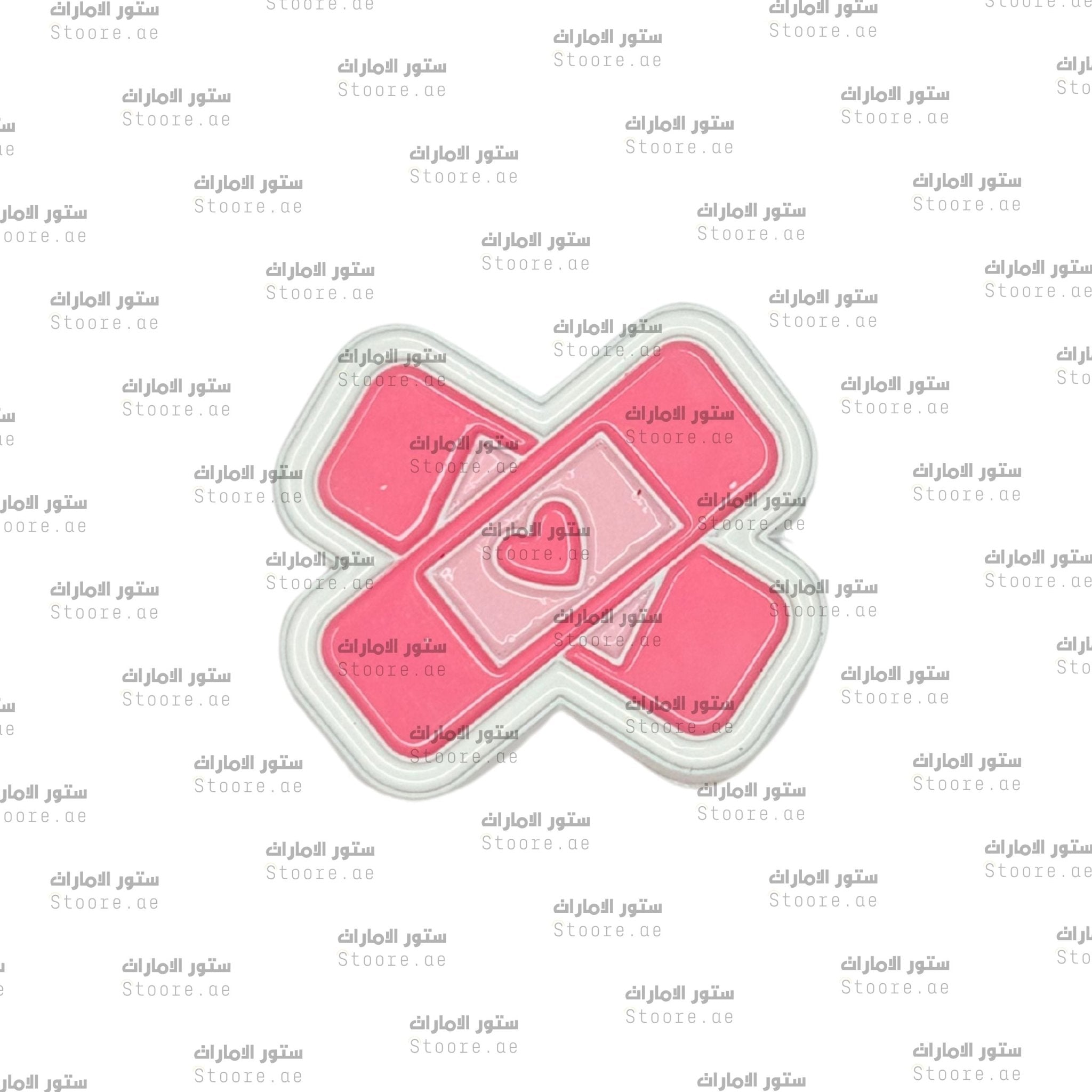Badge Pink Heart Band Aid