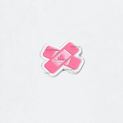 Badge Pink Heart Band Aid