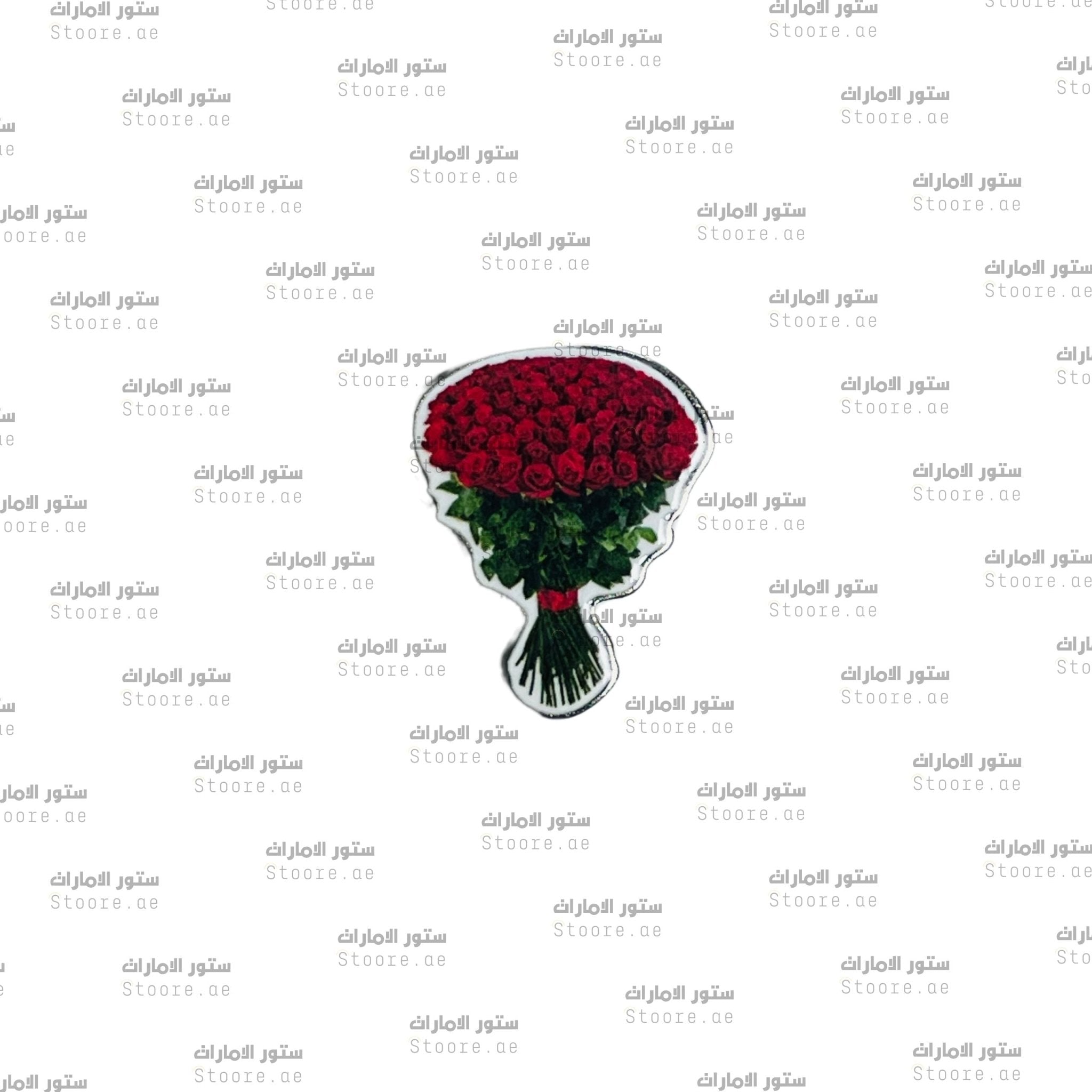Badge Red Rose Bokeh