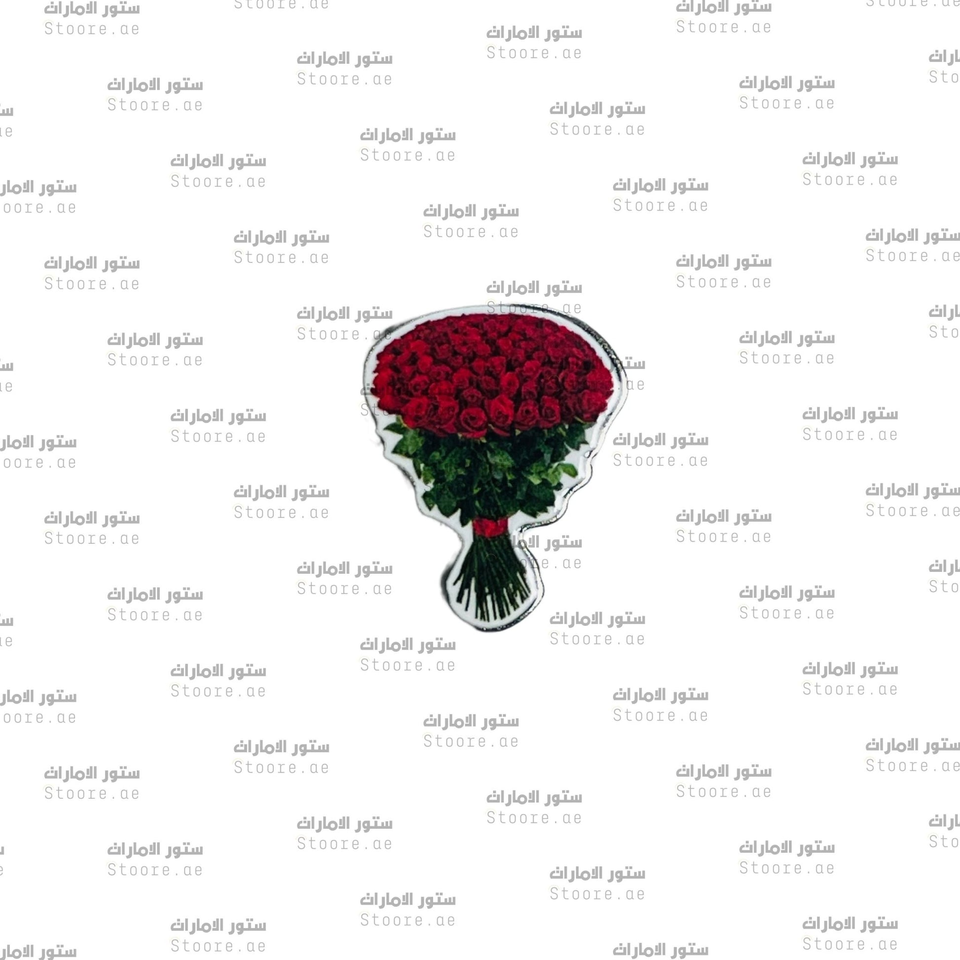 Badge Red Rose Bokeh