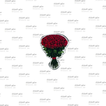 Badge Red Rose Bokeh