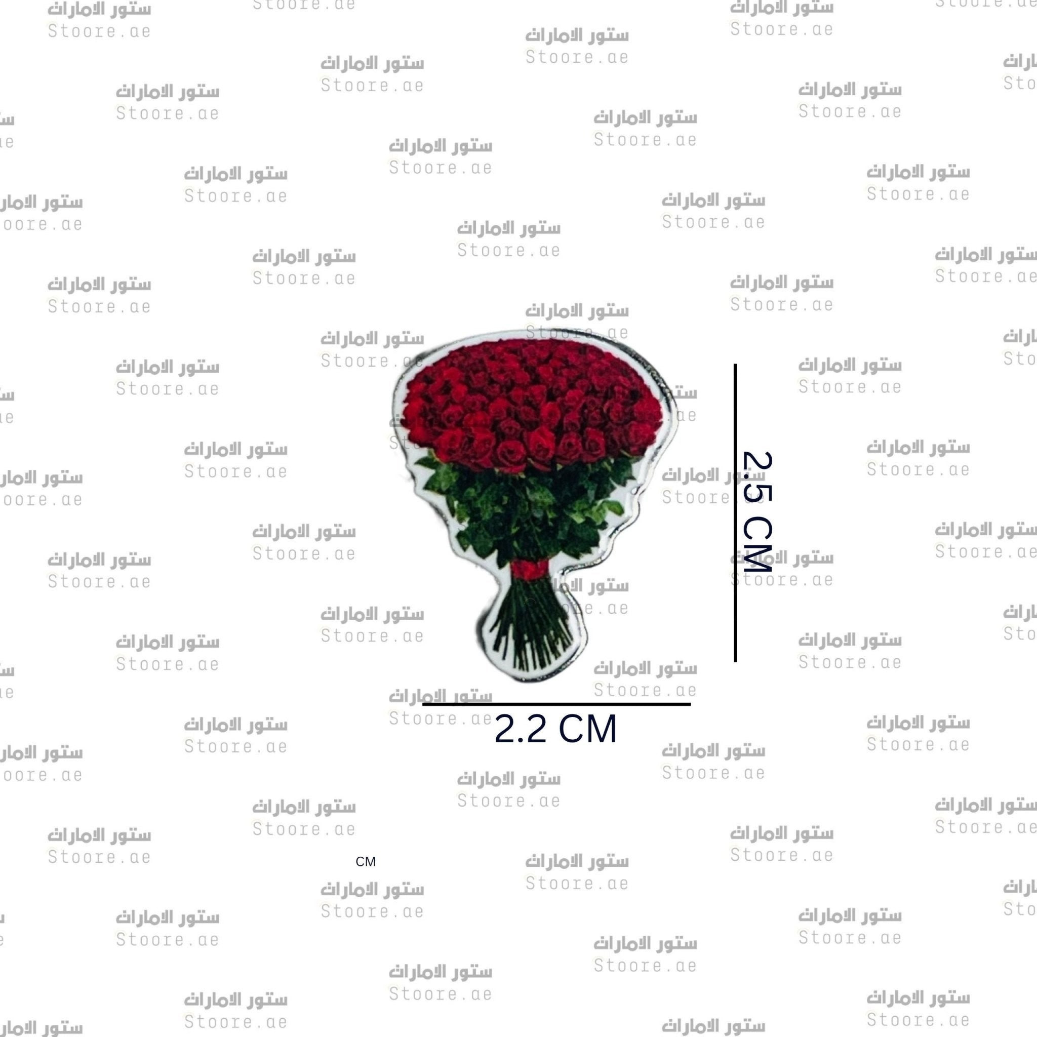 Badge Red Rose Bokeh