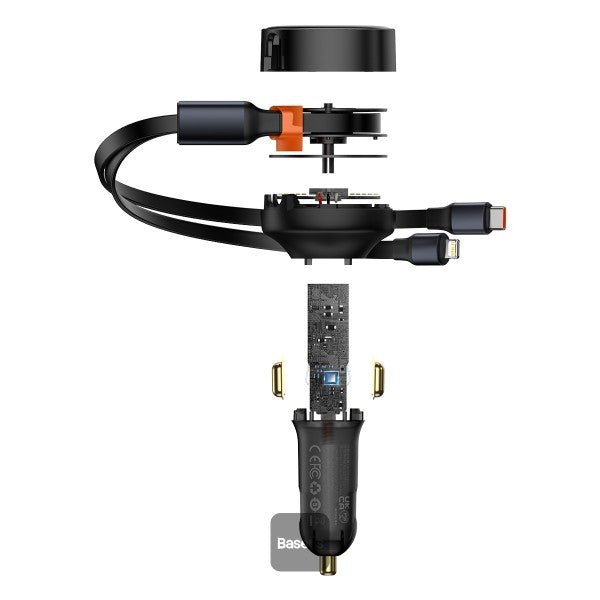 Baseus 2 In 1 Car Charger Type-c & Lightning 30W 