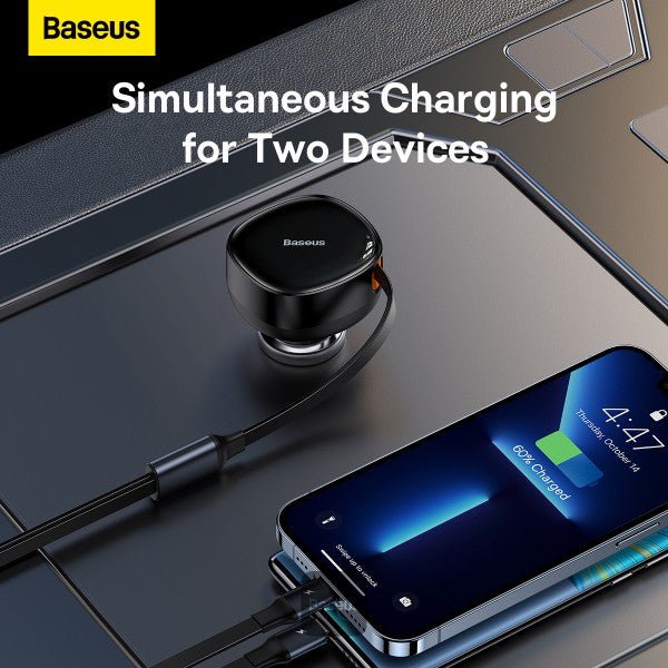 Baseus 2 In 1 Car Charger Type-c & Lightning 30W 