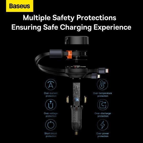 Baseus 2 In 1 Car Charger Type-c & Lightning 30W 