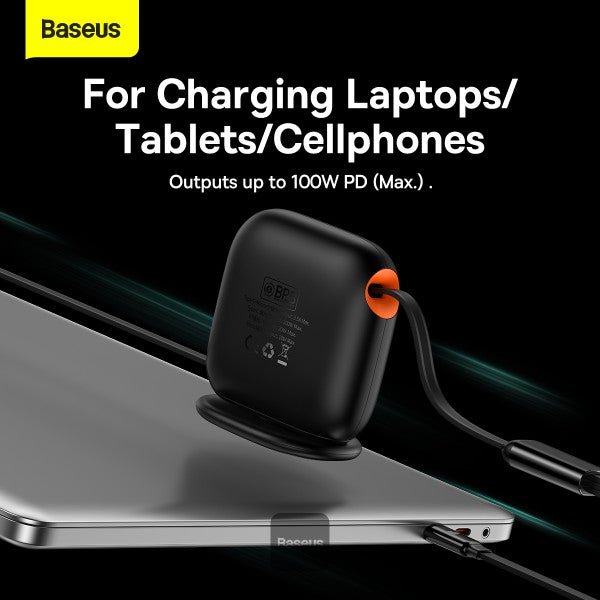 Baseus 3-in-1 Fast Charging Cable Desktop Organizer Type-c To Micro+Lightning+Type-c 100W