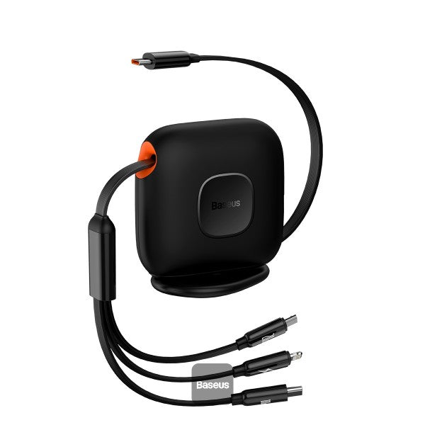 Baseus 3-in-1 Fast Charging Cable Desktop Organizer Type-c To Micro+Lightning+Type-c 100W