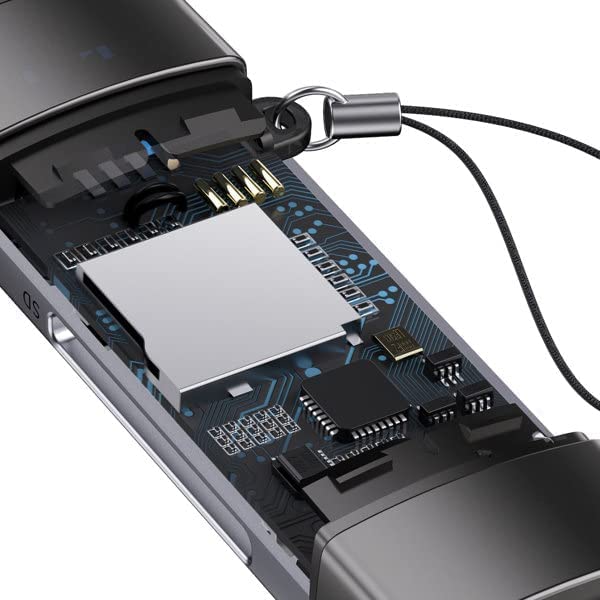 Baseus Airjoy USB-A & Type-C to SD/TF Card Reader - Grey