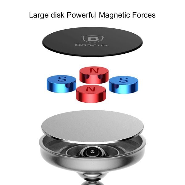 Baseus Bullet On-Board Car Mount Magnetic Bracket - Silver