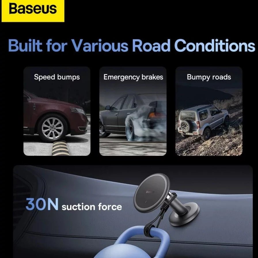 Baseus C01 Magnetic Dashboard Car Mount Holder - Black