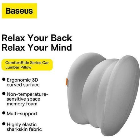 Baseus ComfortRide Series Car Lumbar Pillow - Gray