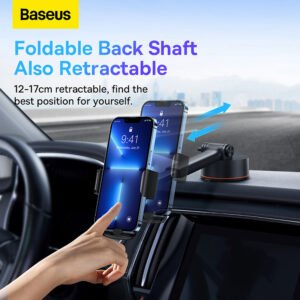 Baseus Easy Control Car Mount Holder Suction Cup Version - Black
