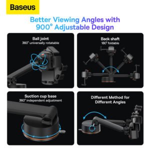 Baseus Easy Control Car Mount Holder Suction Cup Version - Black