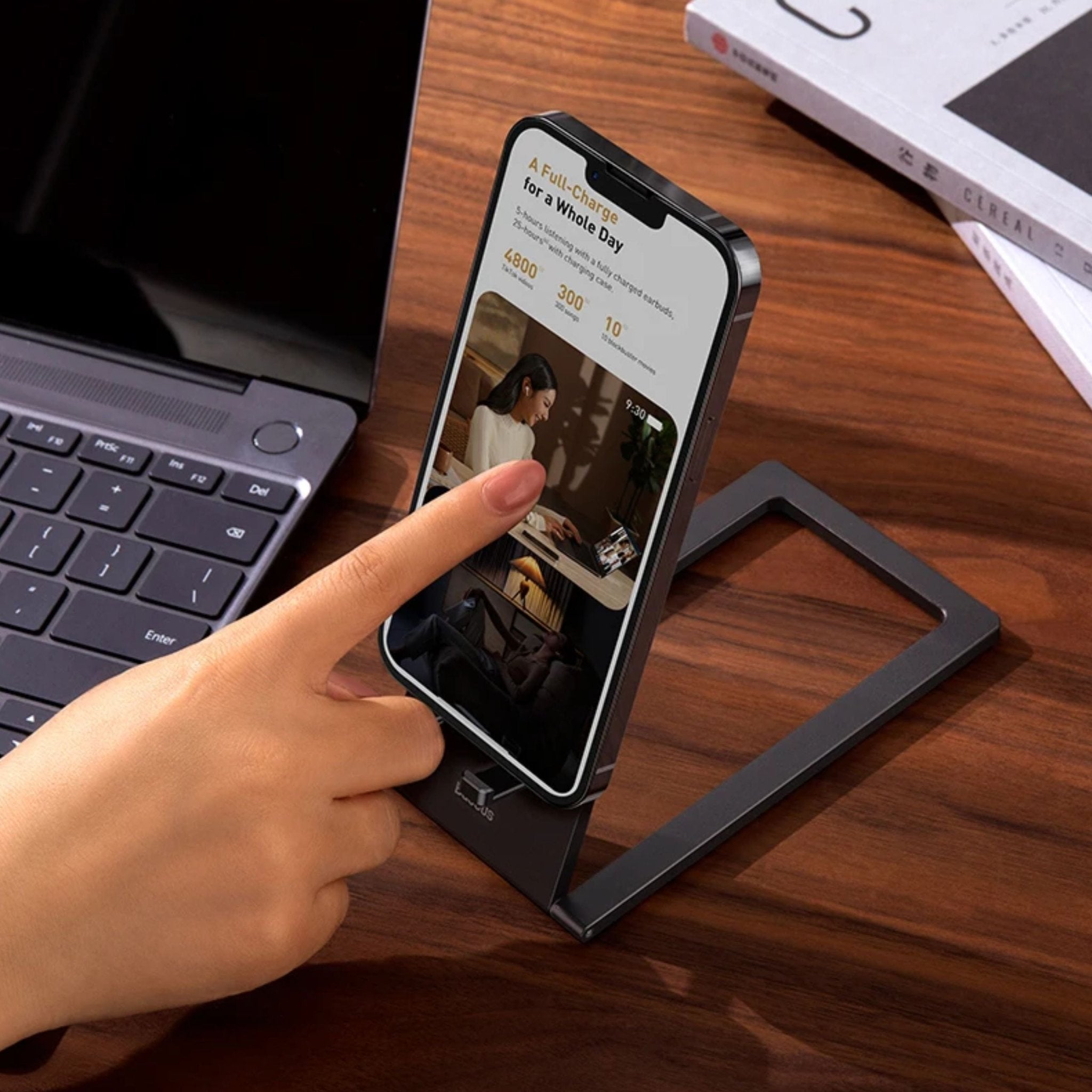 Baseus Foldable Metal Desktop Holder - Black