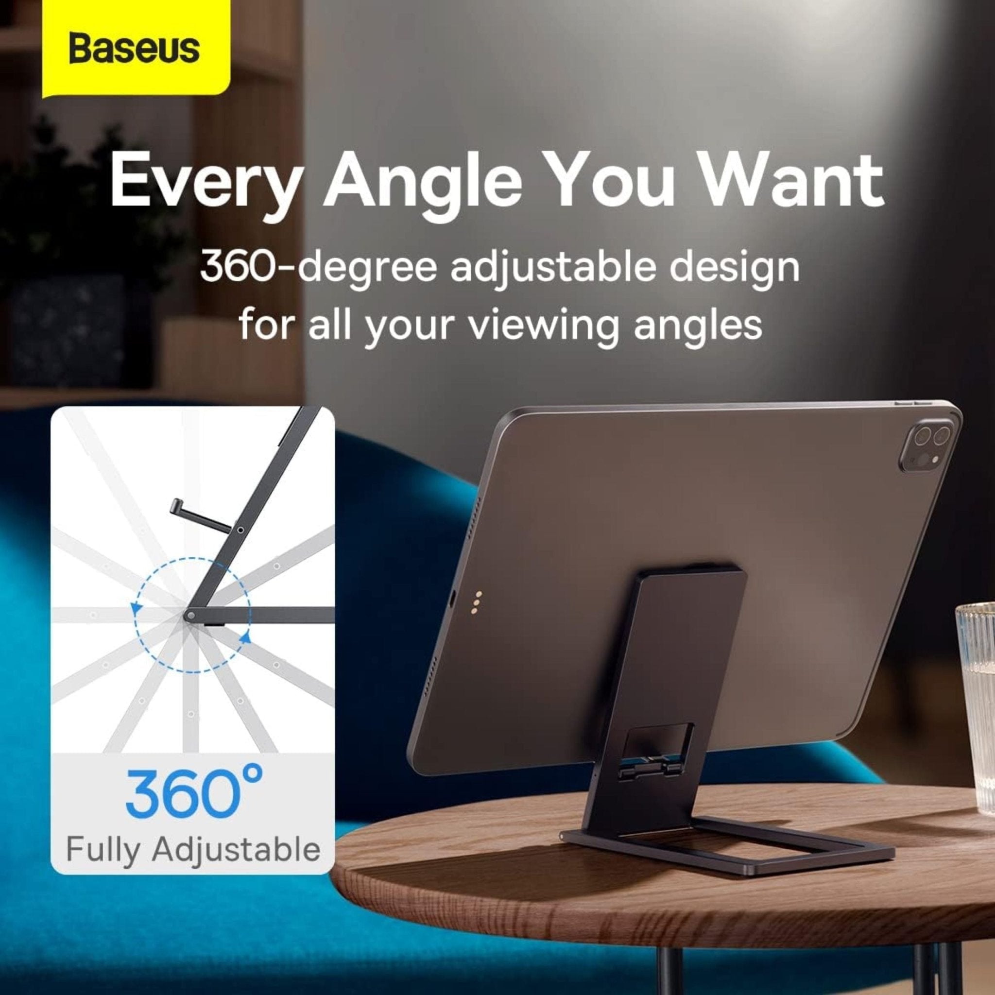 Baseus Foldable Metal Desktop Holder - Black