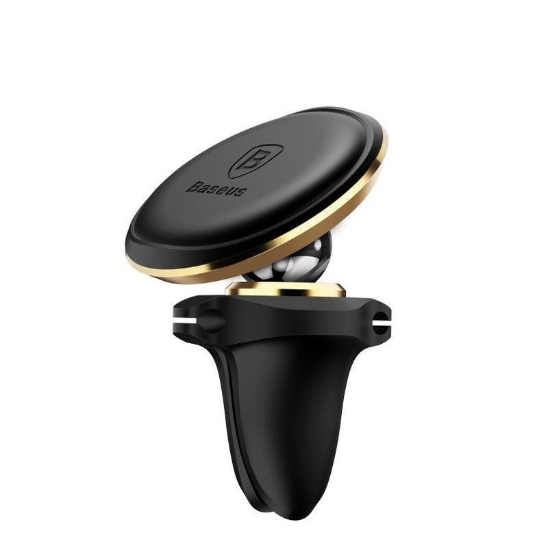 Baseus Magnetic Air Vent Car Mount Holder With Cable Clip - Gold