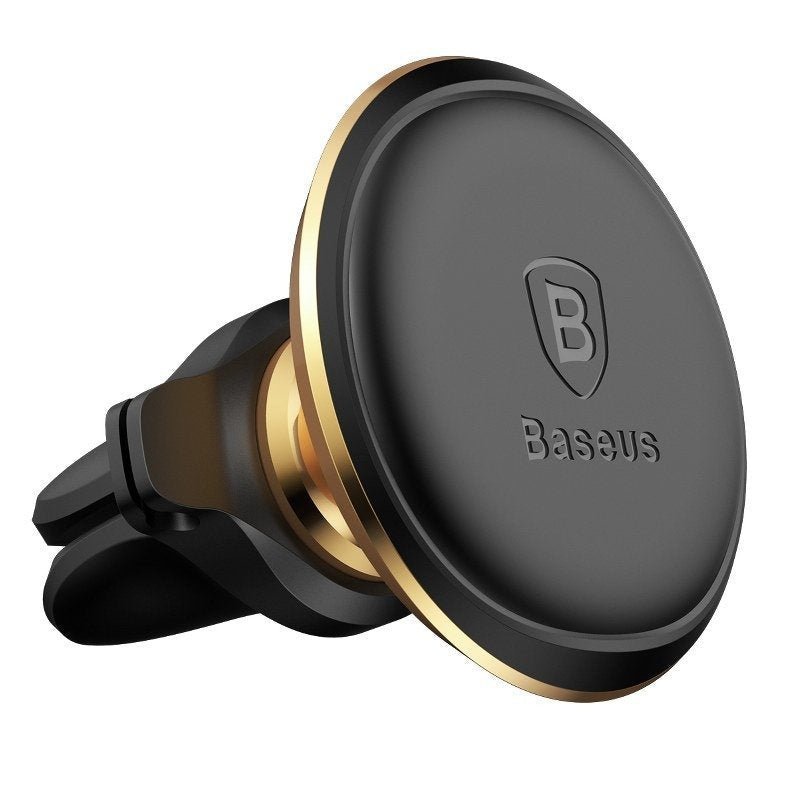 Baseus Magnetic Air Vent Car Mount Holder With Cable Clip - Gold