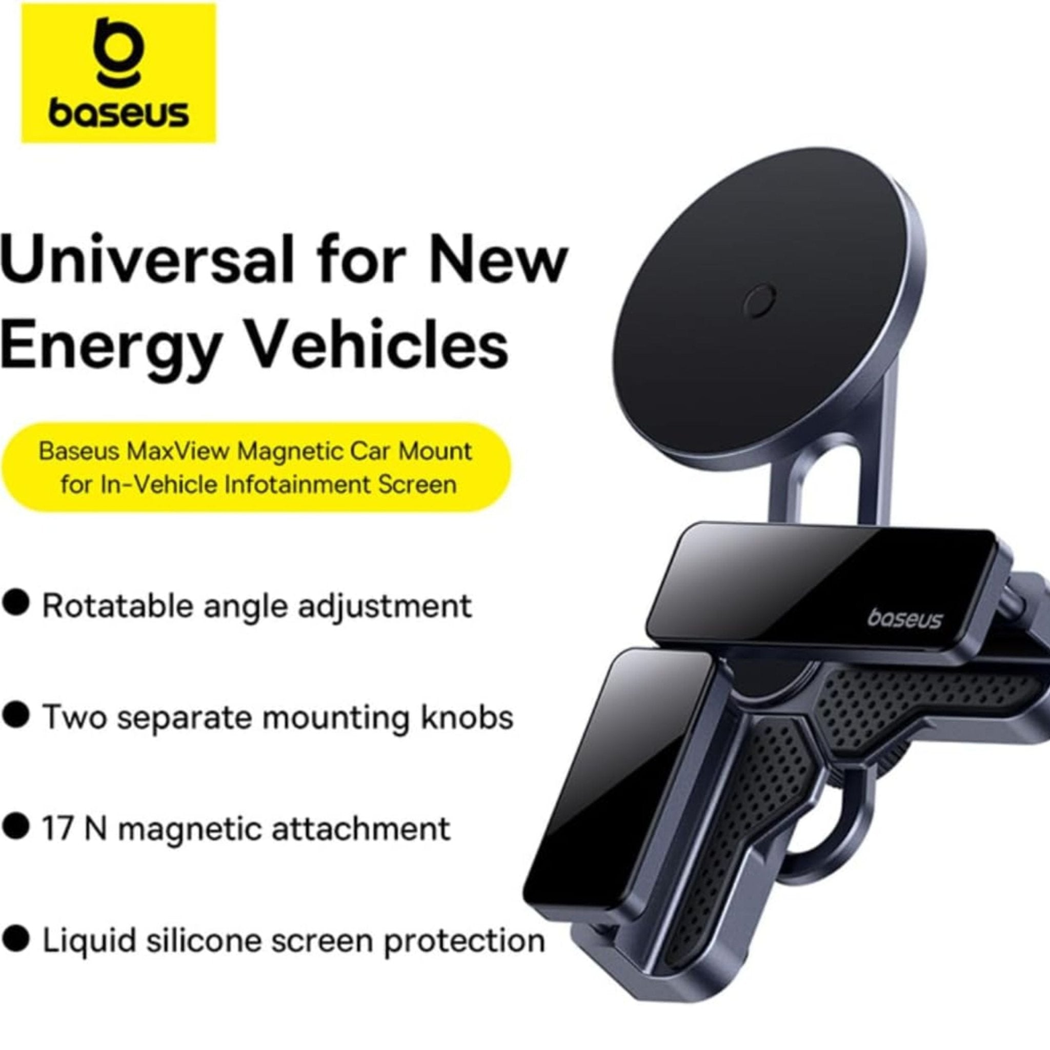 Baseus MaxView Magnetic Car Screen Holder - Black
