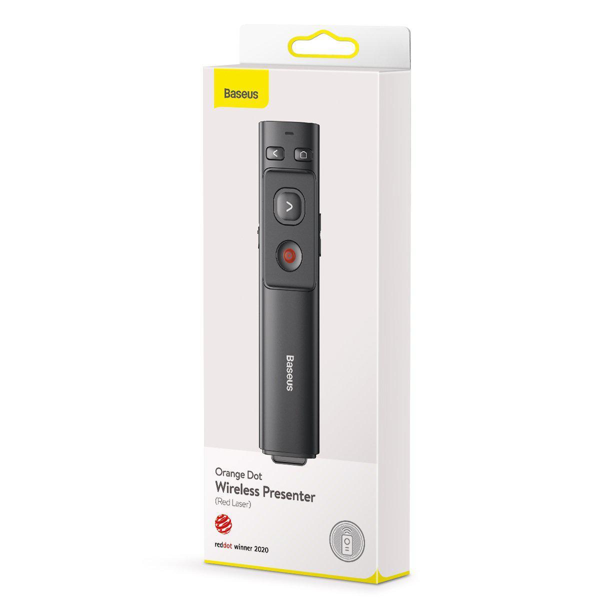 Baseus Orange Dot Wireless Presenter (Red Laser)