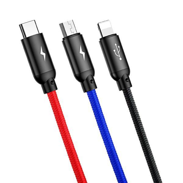 Baseus Three Primary Colours 3-In-1 Cable