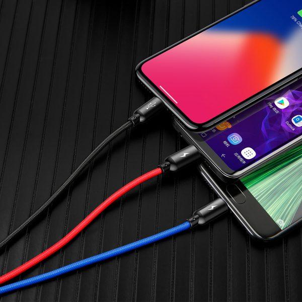 Baseus Three Primary Colours 3-In-1 Cable