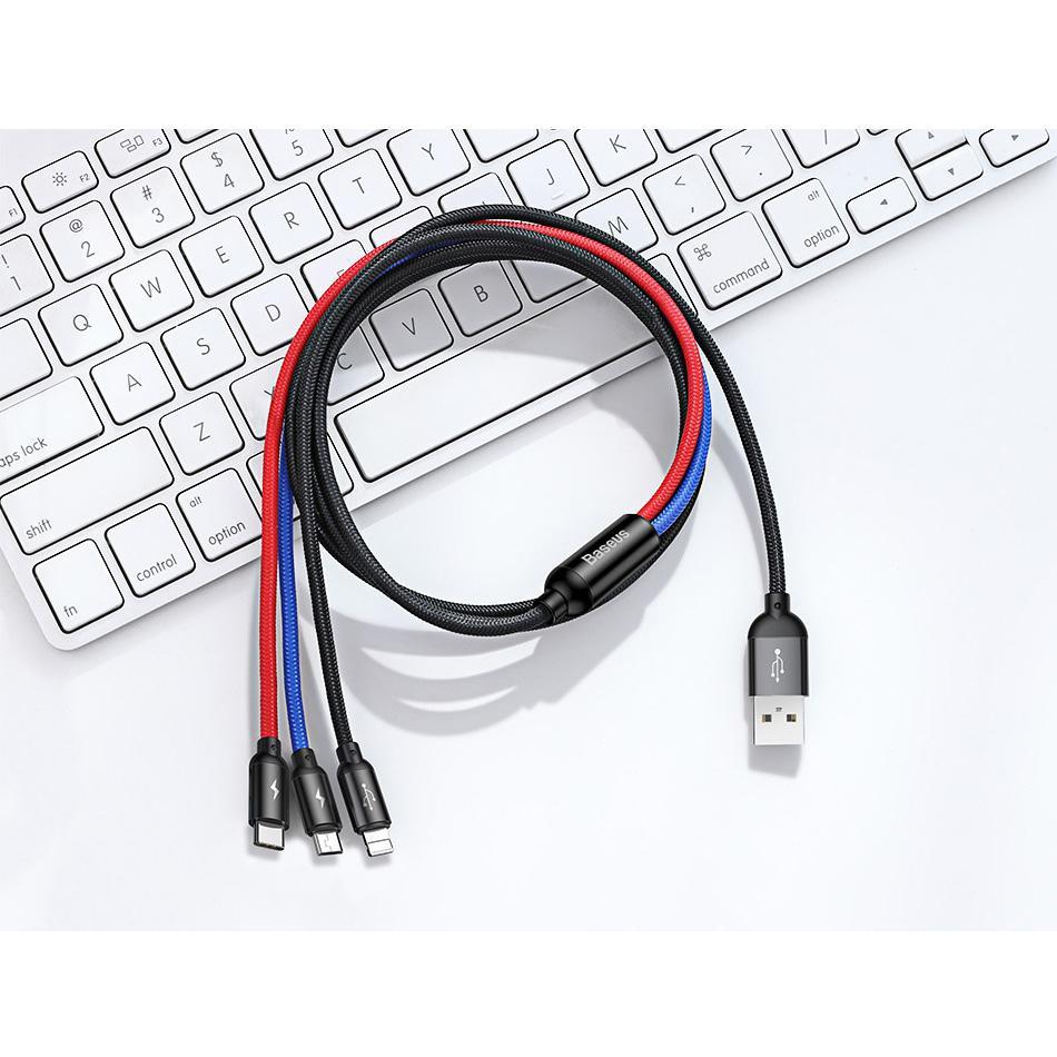 Baseus Three Primary Colours 3-In-1 Cable
