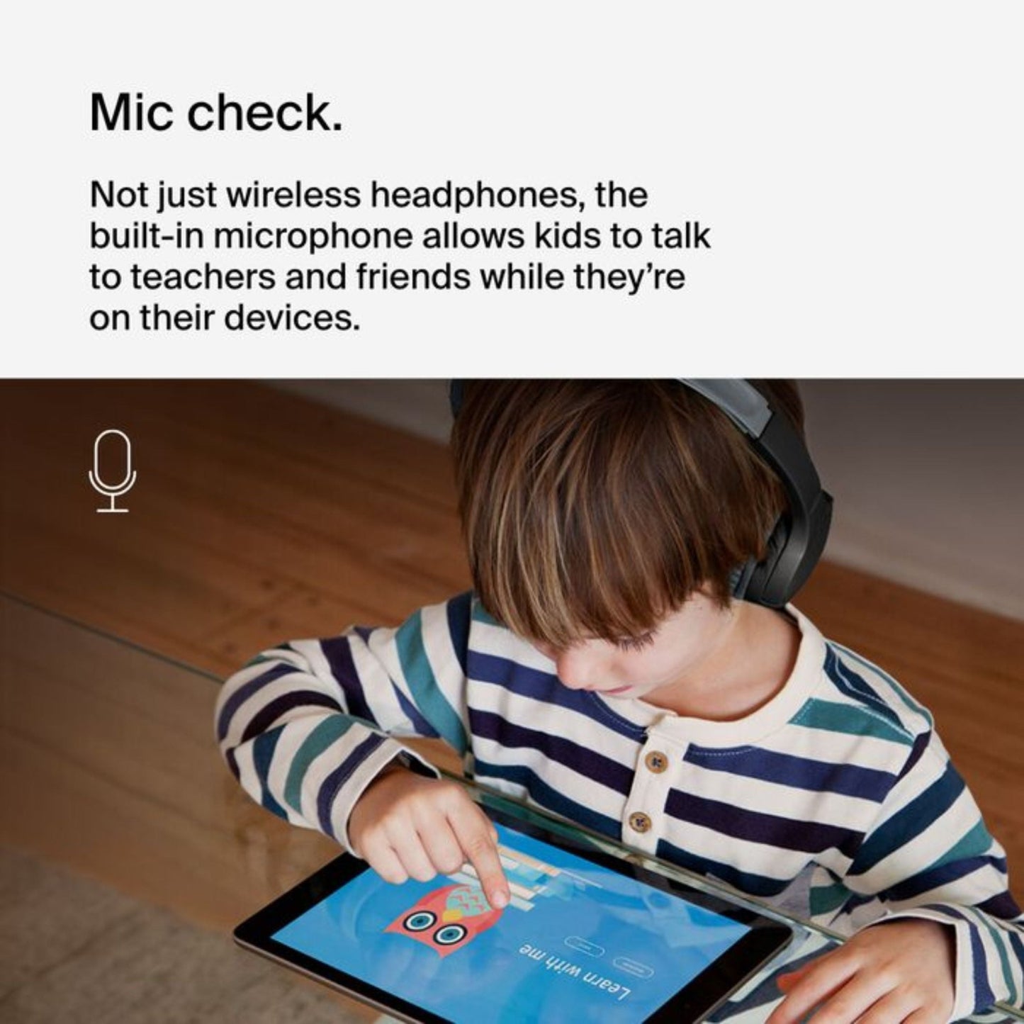 Belkin SoundForm Mini Wireless On-Ear Headphones for Kids - Black