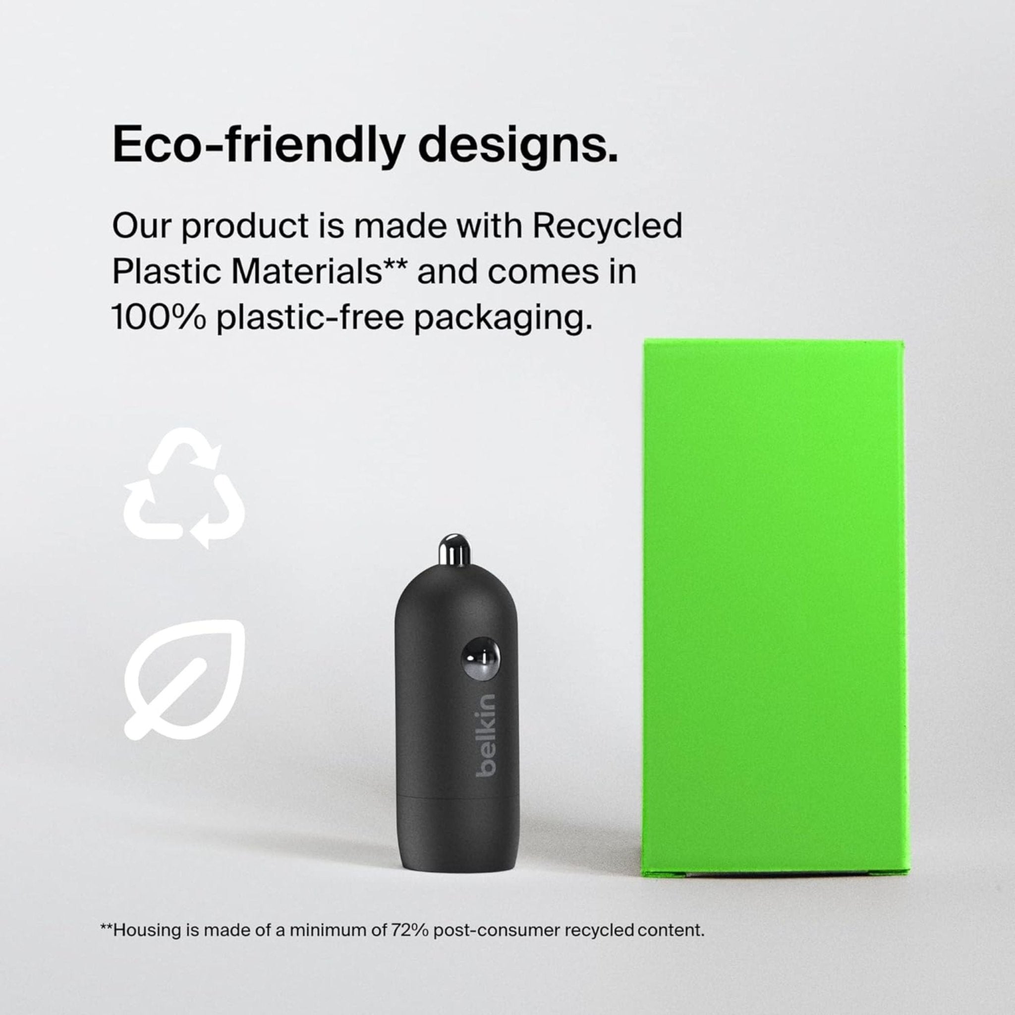 Belkin USB-C Car Charger With PPS 30W +USB-C -USB-C Cable - Black