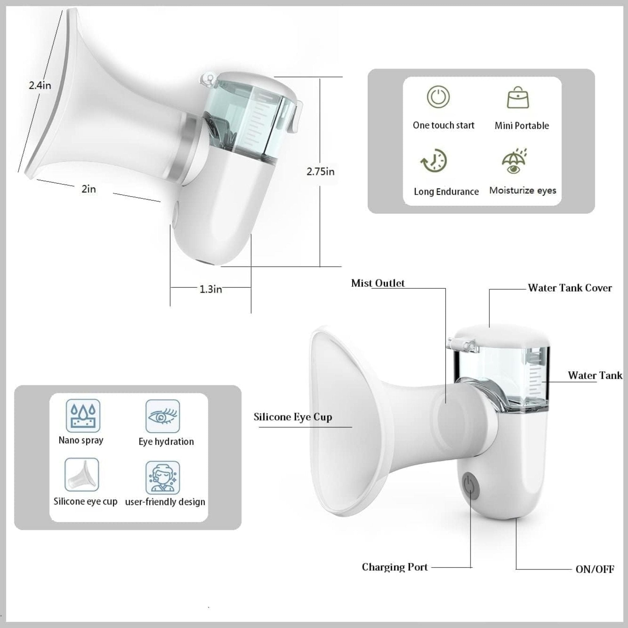 Bir Bil Portable Nebulizer - White