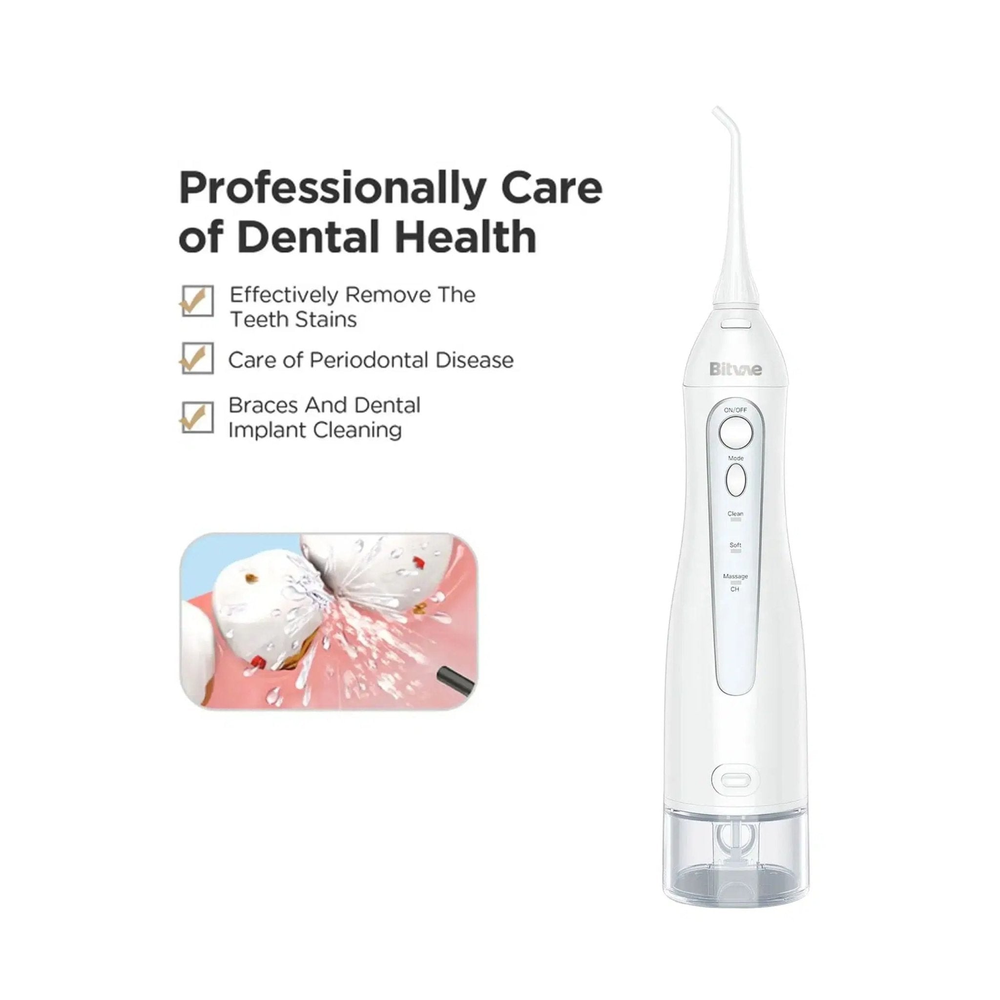 Bitvae Oral Care Cordless F5020E Oral Irrigator - White