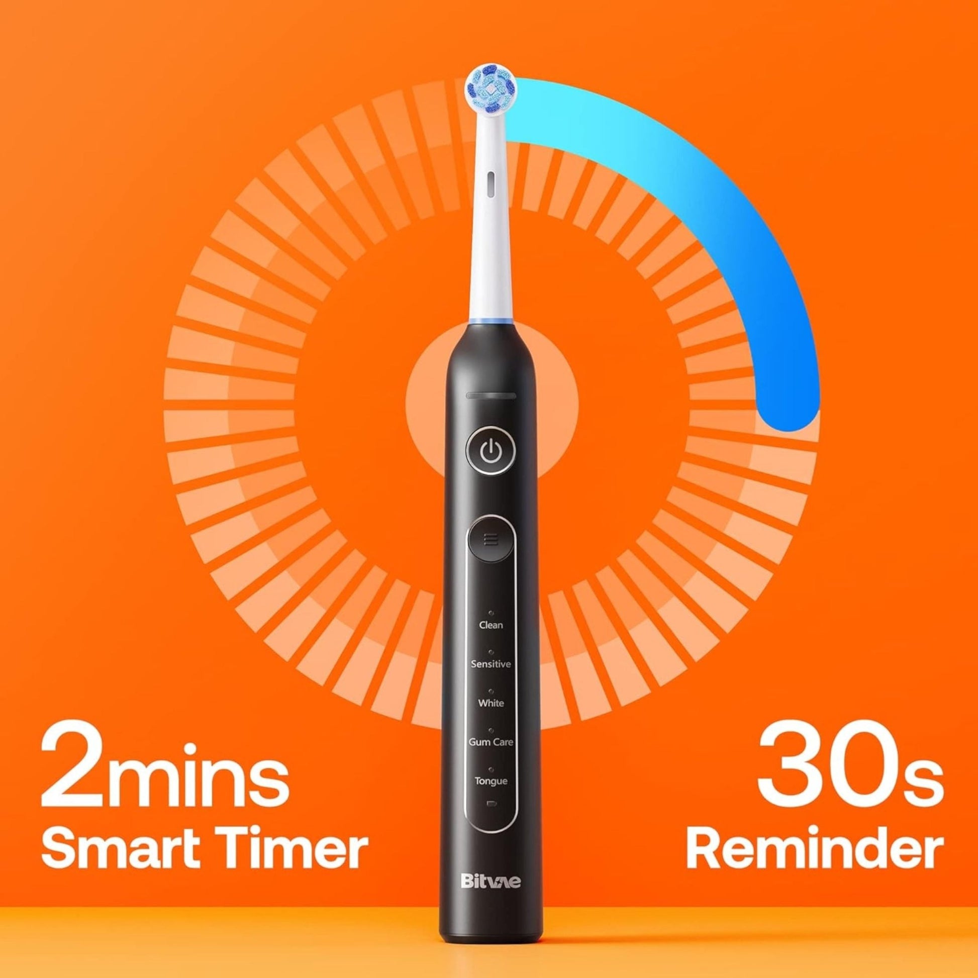 Bitvae Oral Care Daily R2 Rotary Electric Toothbrush - Black