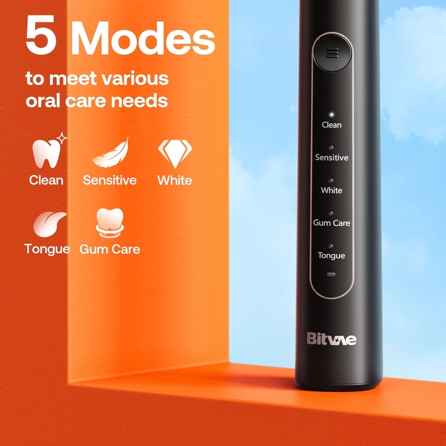 Bitvae Oral Care Daily R2 Rotary Electric Toothbrush - Black