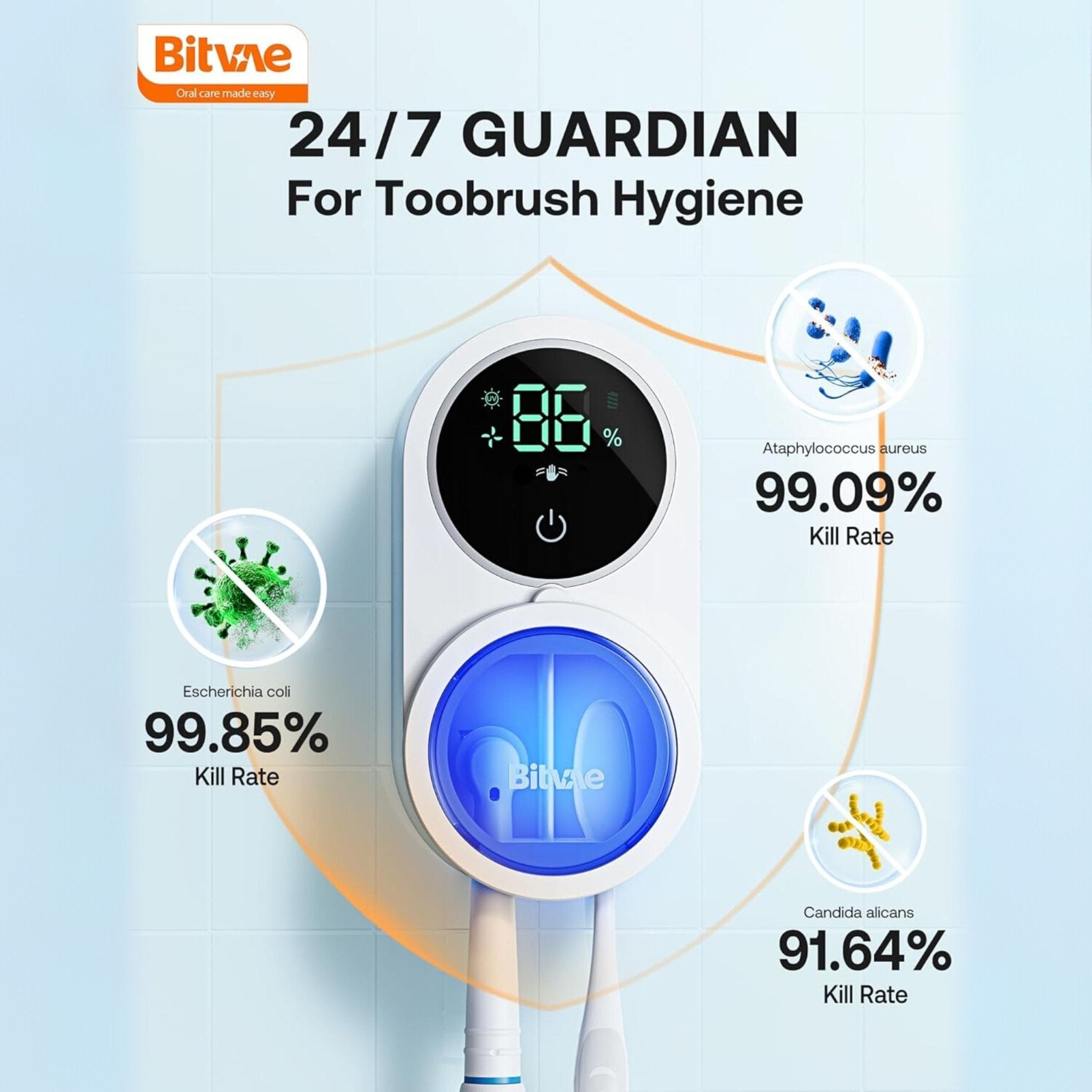 Bitvae Oral Care X122 Toothbrush Sterilizer - White