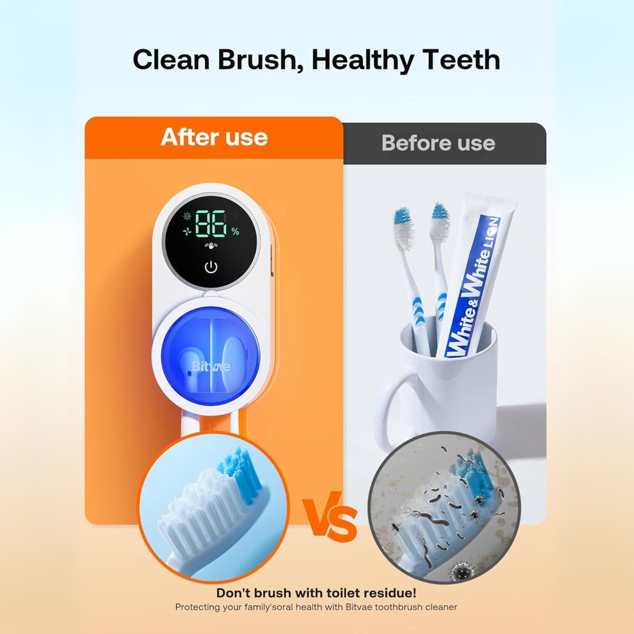 Bitvae Oral Care X122 Toothbrush Sterilizer - White