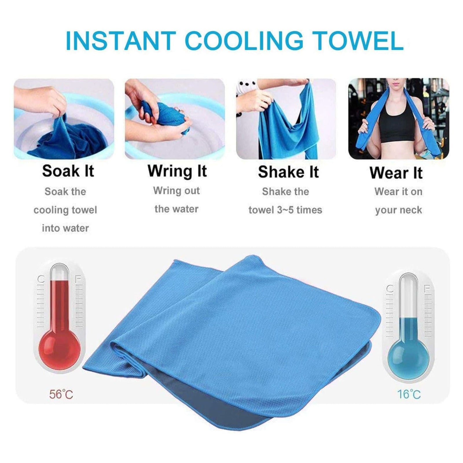 Bluewhale Riviera sports cool towel