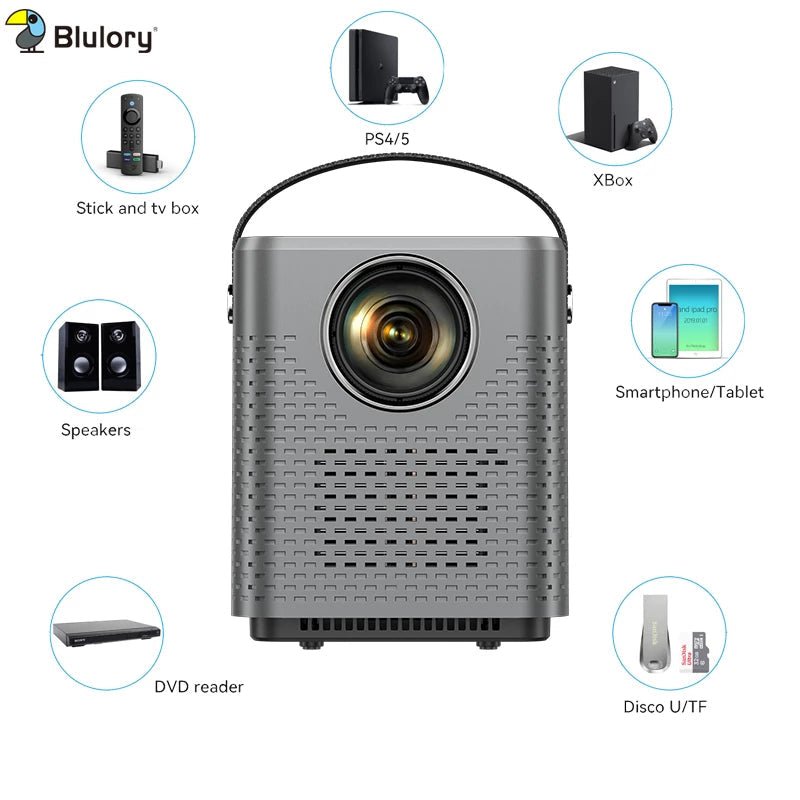 Blulory T3 projector - Gray + Subscribe (channels, movies and series for a year)