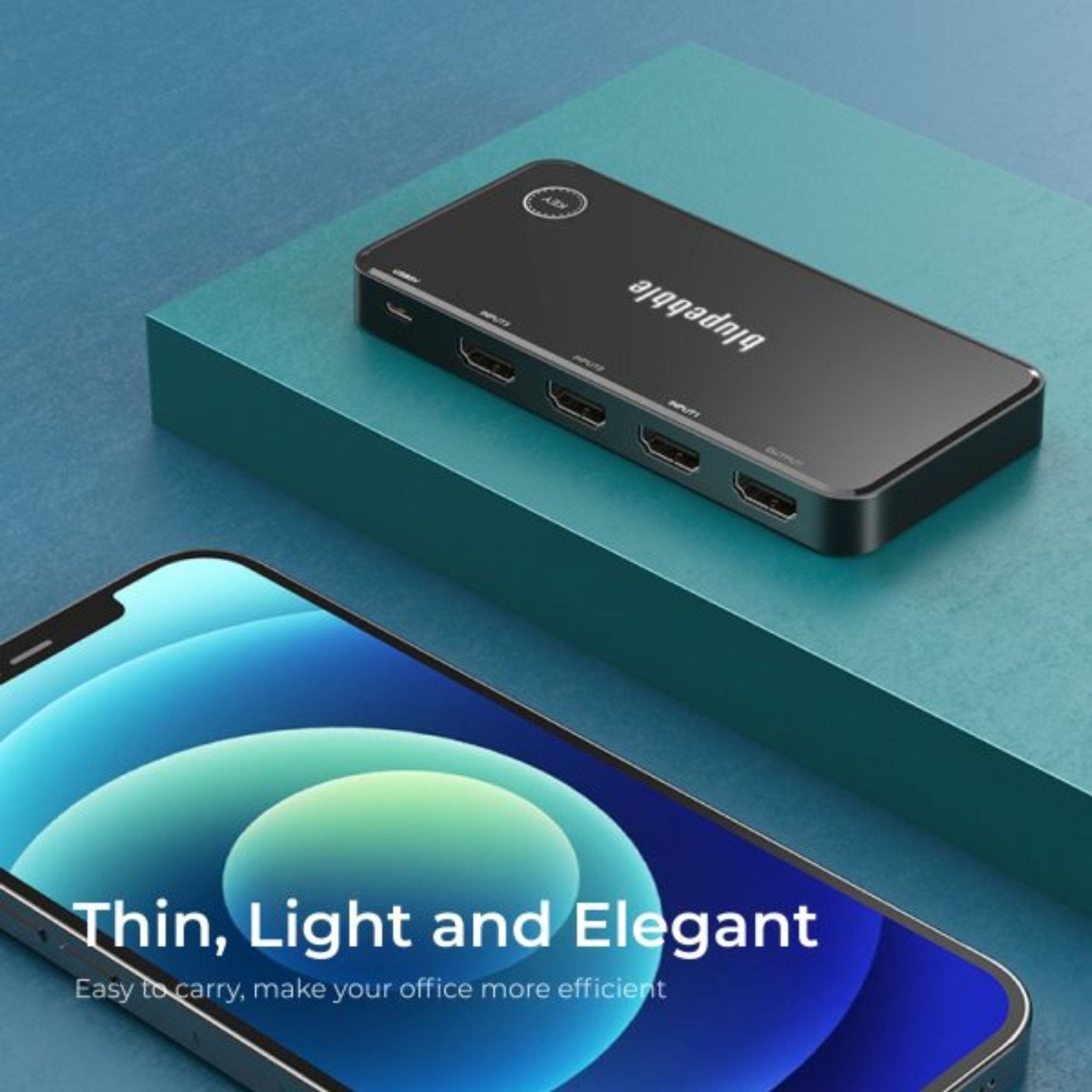 Blupebble 3in1 HDMI Switch 4K - Space Gray