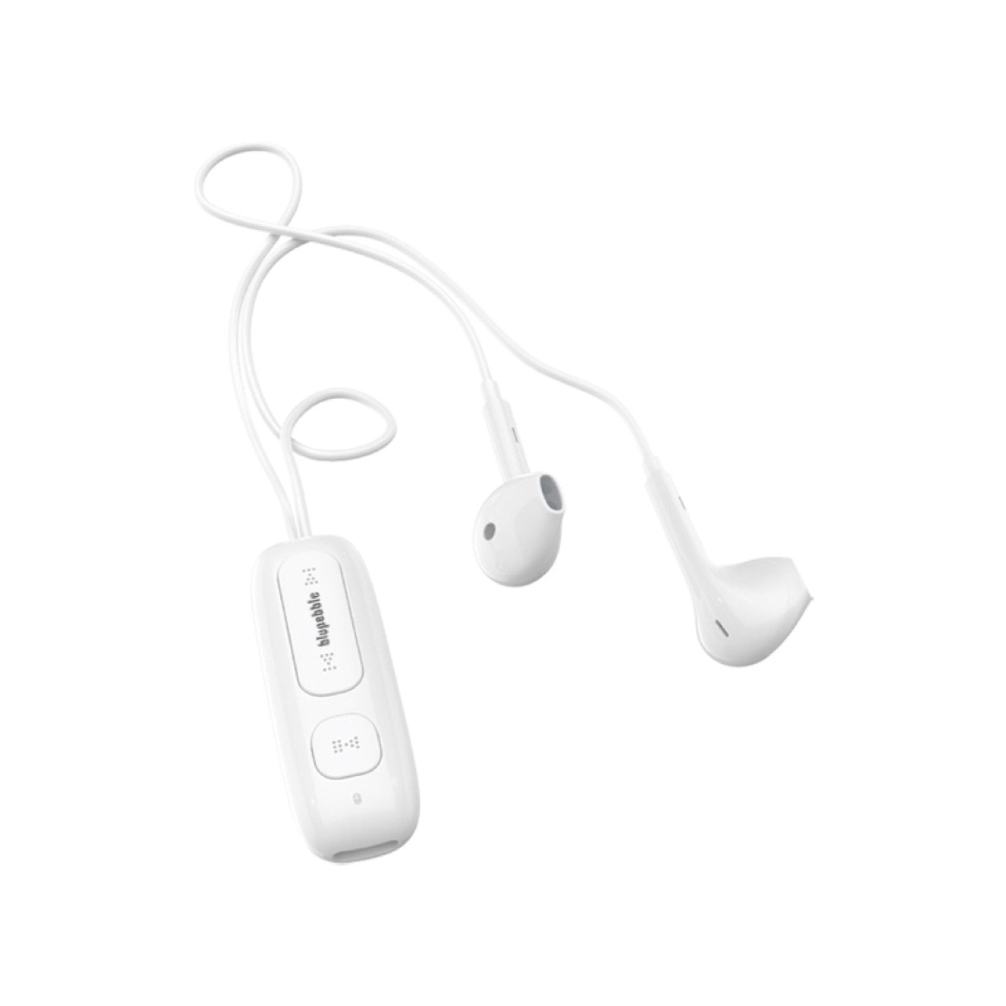Blupebble BT Clip Wireless Earphone With Ultra-Long Battery LIFE - White