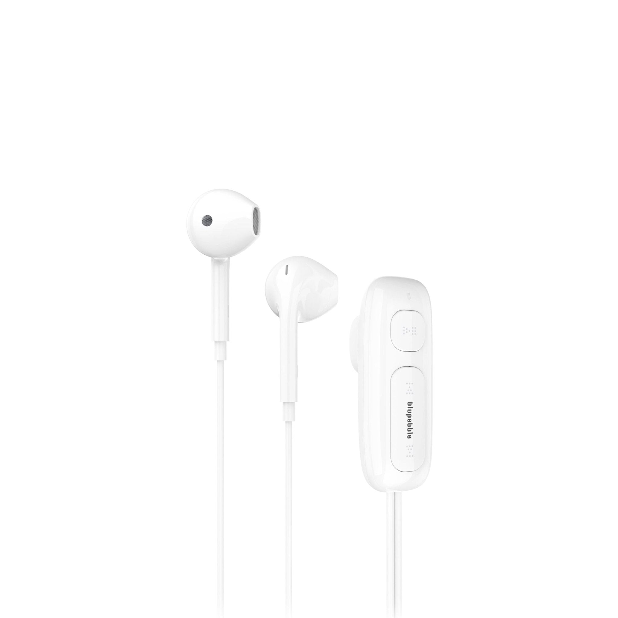 Blupebble BT Clip Wireless Earphone With Ultra-Long Battery LIFE - White